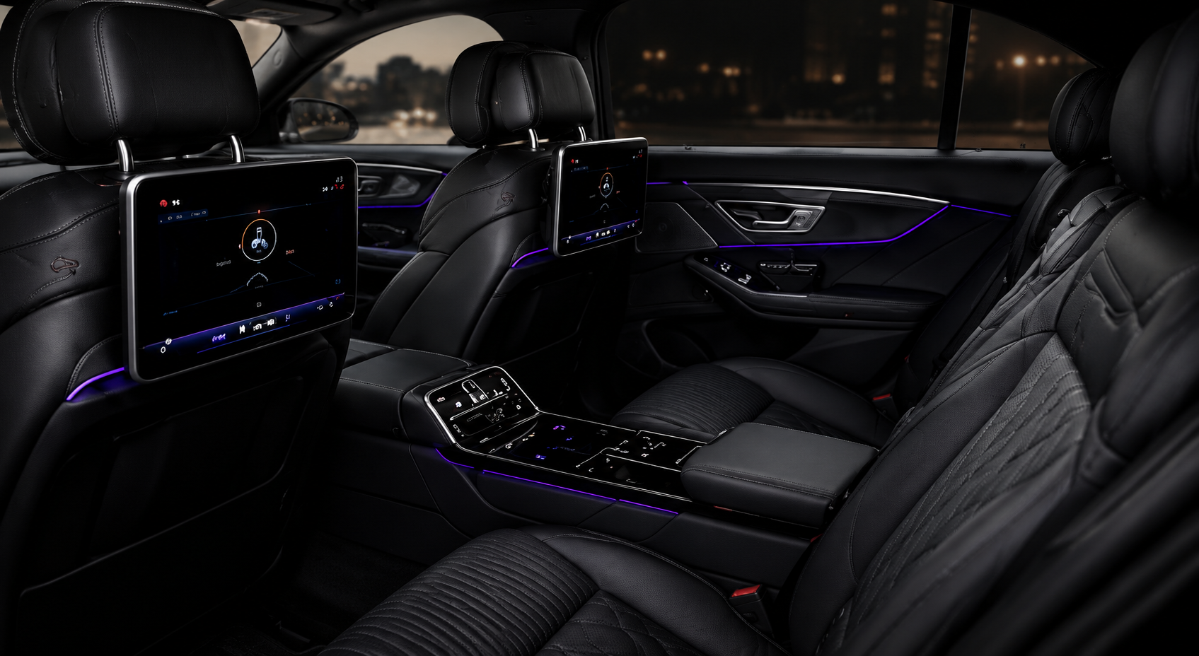 Executive features layout inside a premium Mercedes Benz S-Class