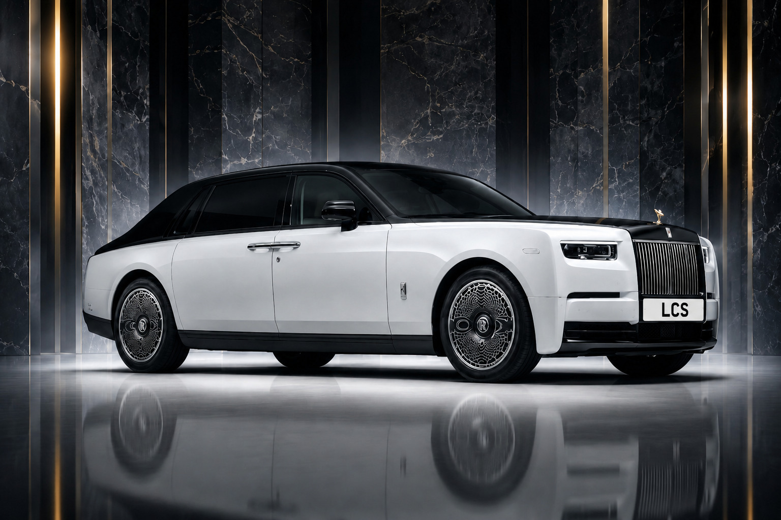 Executive features layout inside a premium Rolls Royce Phantom
