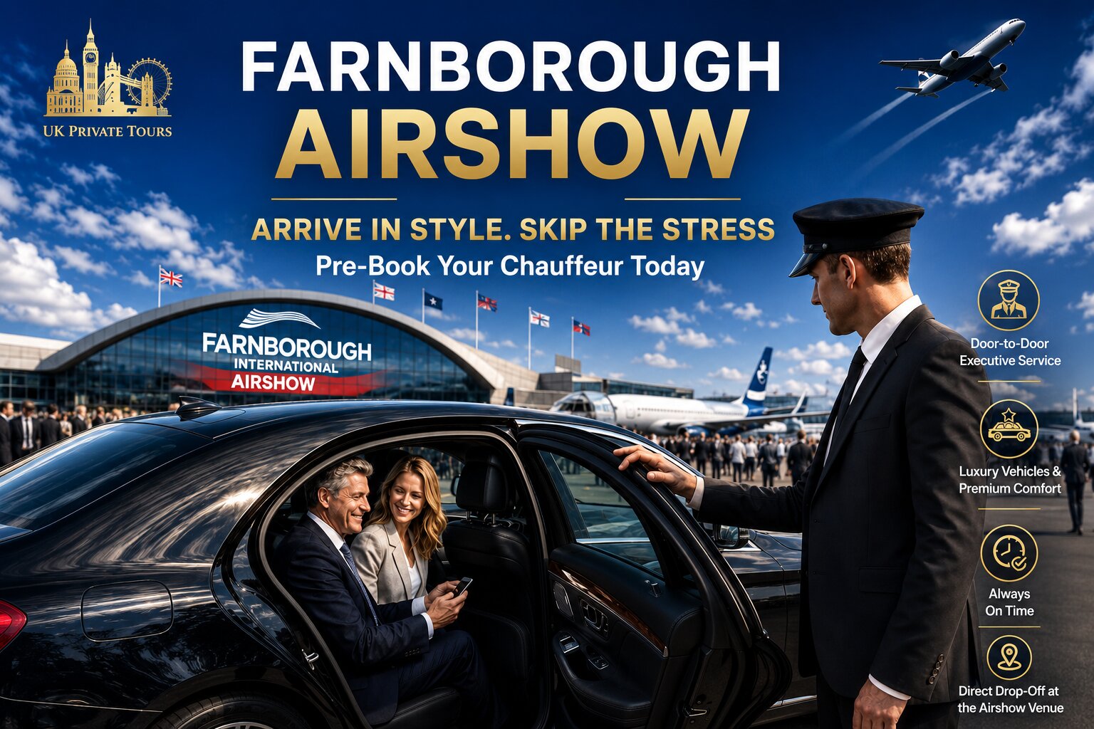 Farnborough Airshow Chauffeur Service