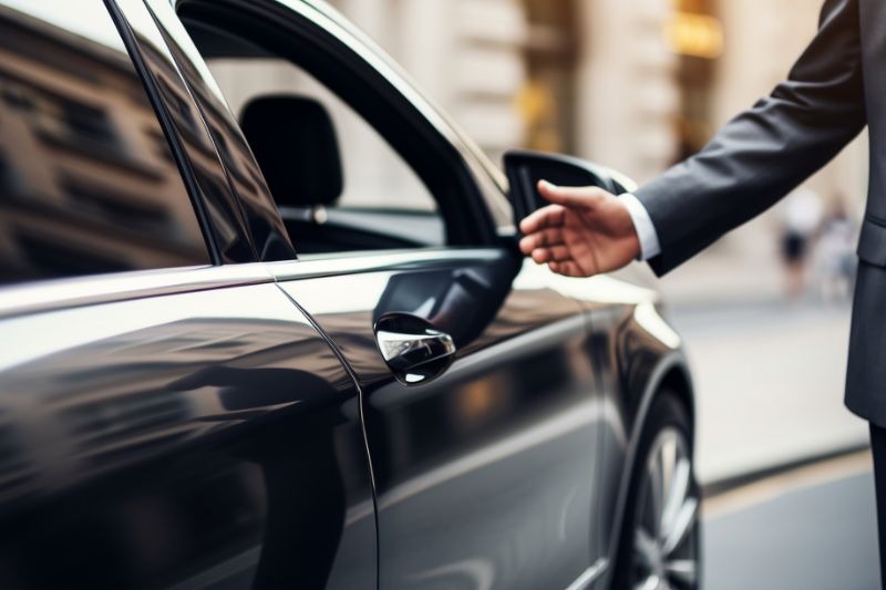 Professional chauffeur service with Mercedes-Maybach for corporate travel