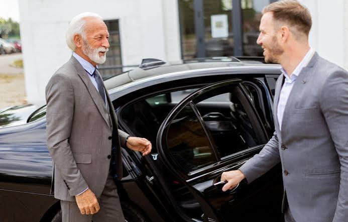 Executive chauffeur service interior and luxury seating in London